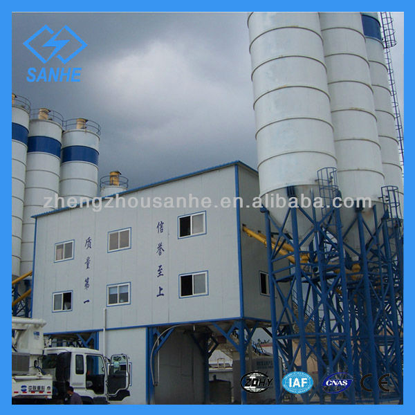 180m3/h HZS180 stationary automatic concrete batching plant