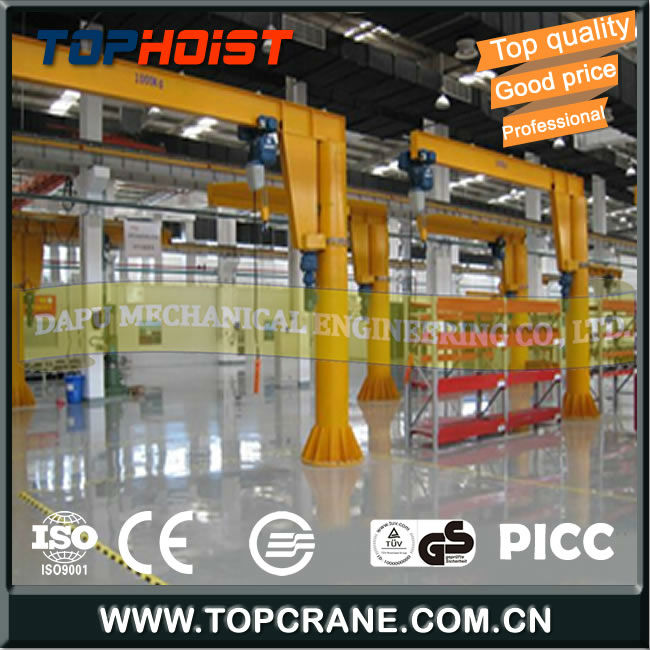 1ton 2ton 3ton 5 ton Lever Luffing Electric Hoist Jib Crane With Electric Hoist