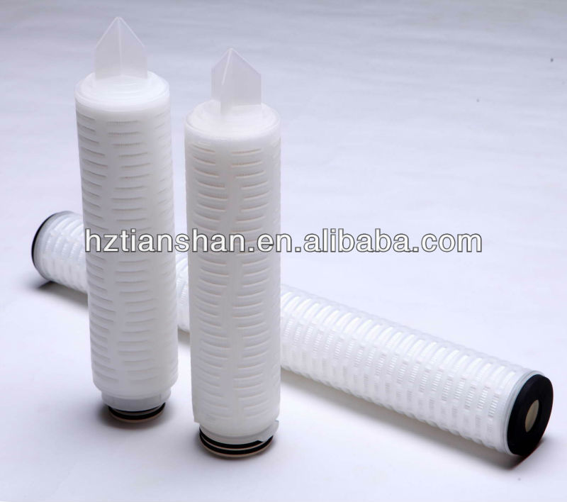 20 inch Polyethersulfone membrane PES pleated filter cartridge for fine chemical / pharmaceutical / electronic industry