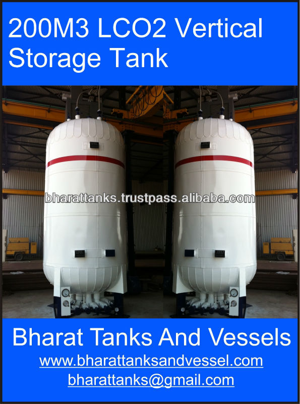 200M3 LCO2 Vertical Storage Tank