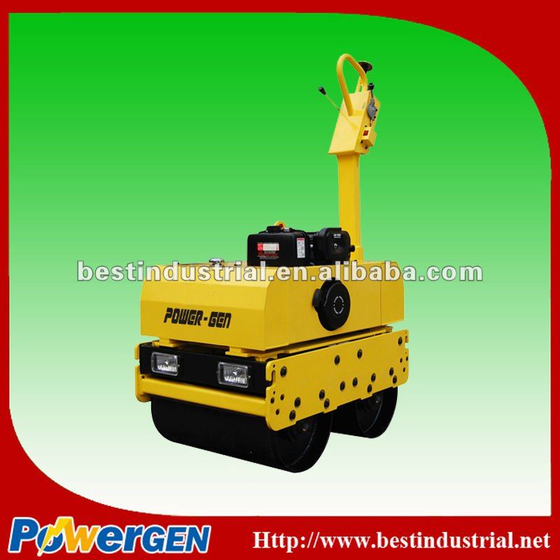 2012 Best Selling!!! POWERGEN Mini Type 800KG Dual Drum Vibratory Walk Behind Roller