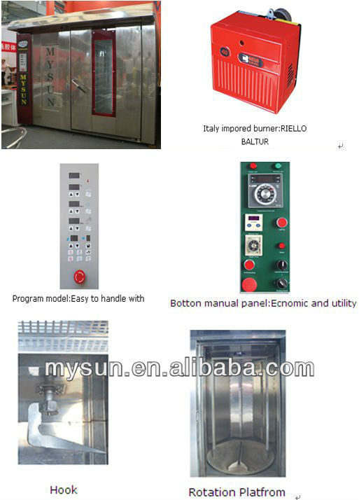 2013 gas/diesel/electric rotary rack oven