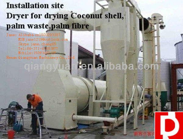 2013 latest Henan coconut chaff dryer machine made in China