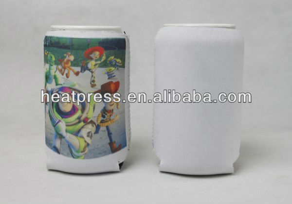 2013 new sublimation blank white can cooler with bottom
