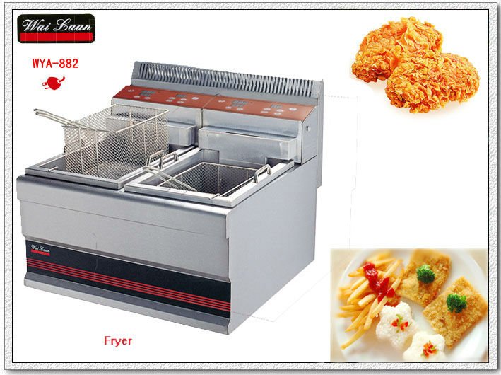 2013 year New 2-tank 2-basket fryer with IC Controller