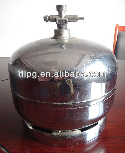 2kg portable lpg gas cylinder/gas bottle for BBQ