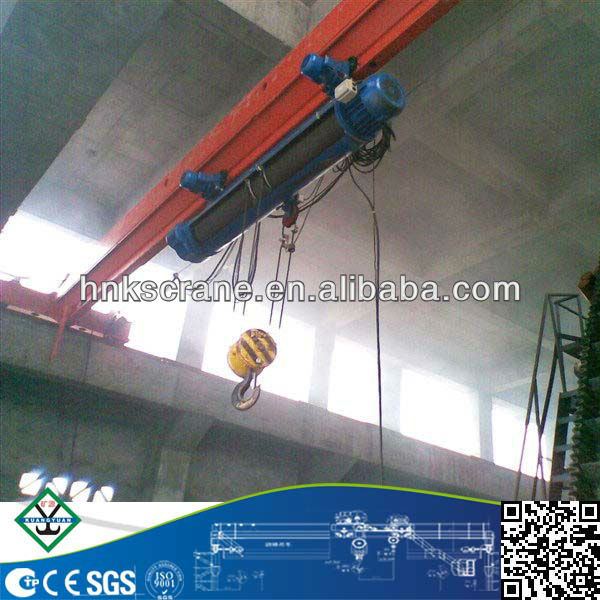 2ton single girder overhead crane electric hoist lifting