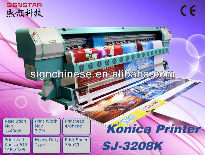 3.2m flex printing machine with Konica printhead