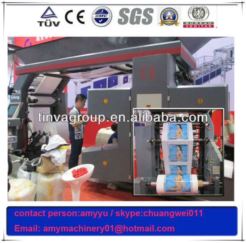 3 color 4 color 6 colors Automatic High Speed Flexo Plastic Film printing machine