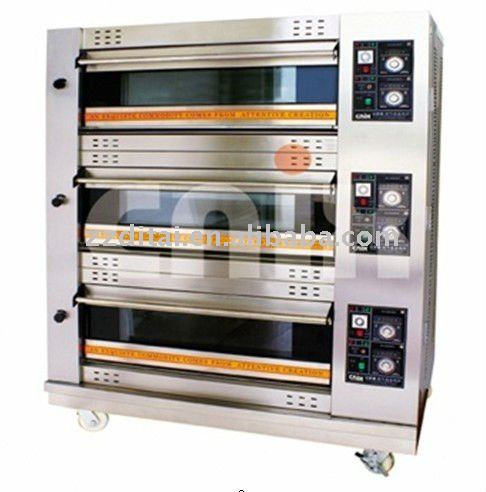 3 layer 6 pan gas oven