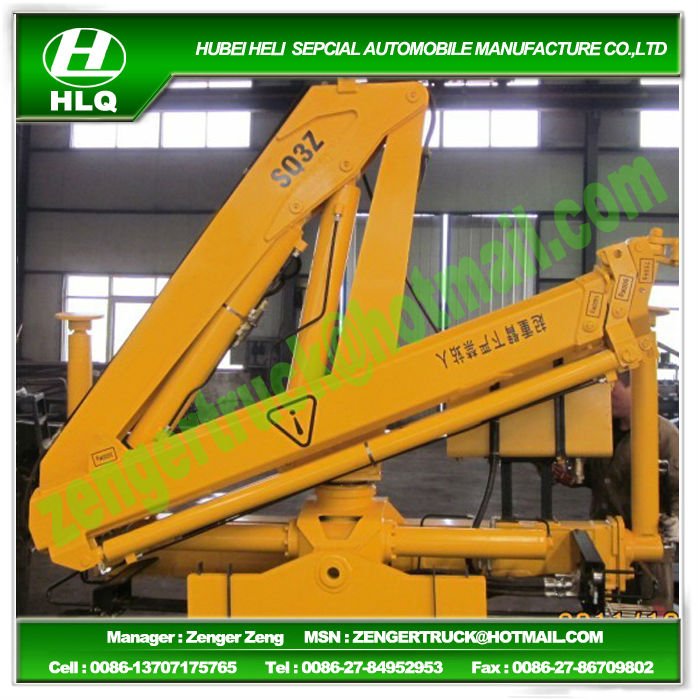 3 ton Folding Boom Truck Crane, 3000 kg Knuckle Boom Crane