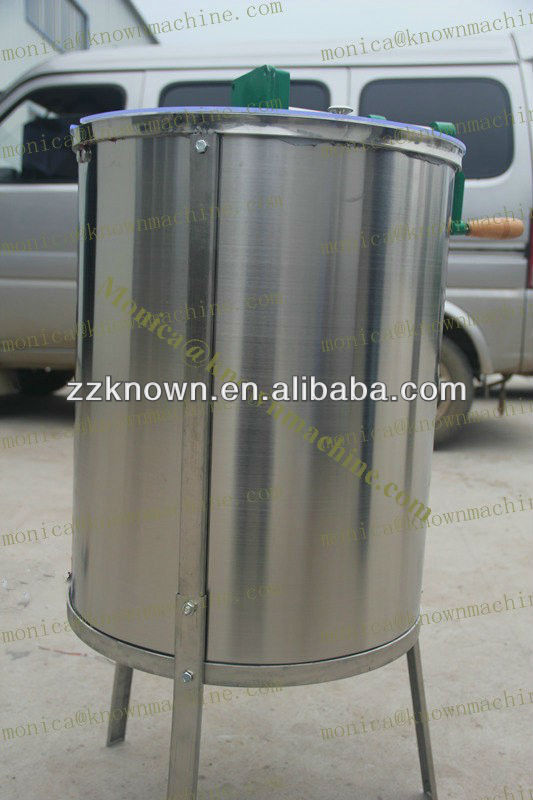 304 stainless steel 4 frames manual honey extractor with honey leg