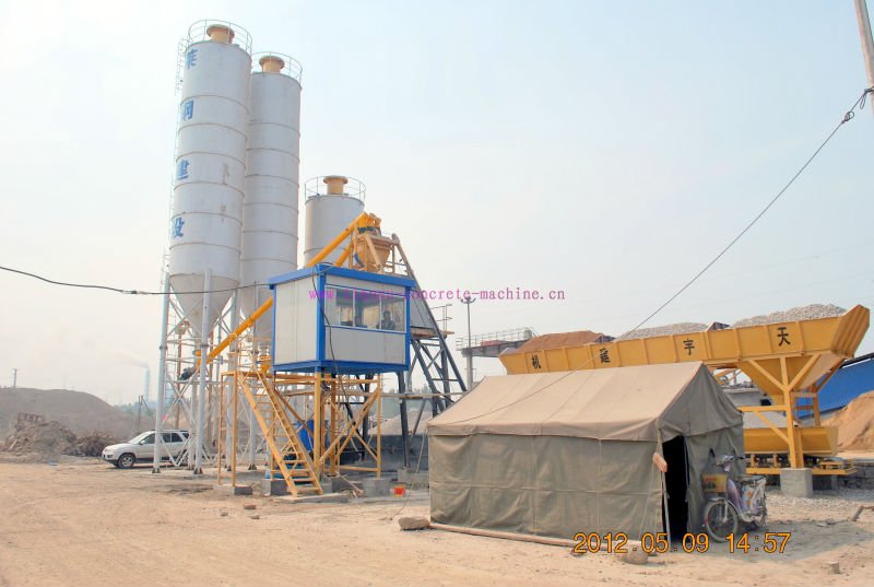 35-40m3/h ready mix concrete batching plant designed for Uganda