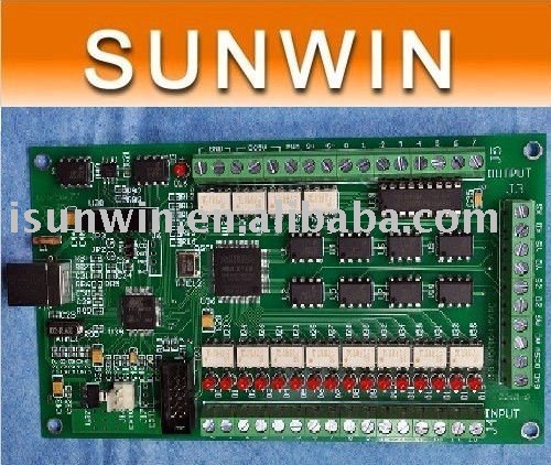 4 Axis CNC Breakout Board, Mach3 USB Interface Board Capable with Windows2000/XP/Vista etc.