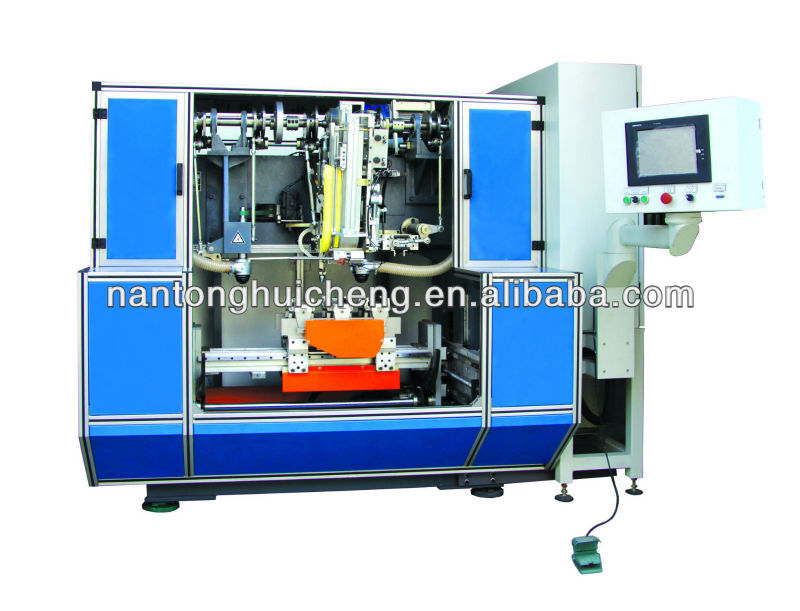 5 axis 3 head drilling and tufting machine