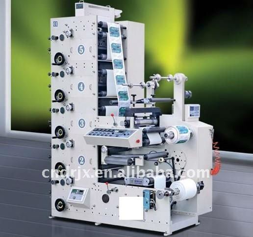 5 colors adhesive label Flexogrpahic Printing Machine