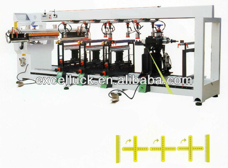 5 lines multiple spindle woodworking boring machine