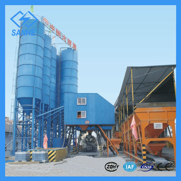 50m3/h HZS50 stationary commercial concrete batching plant