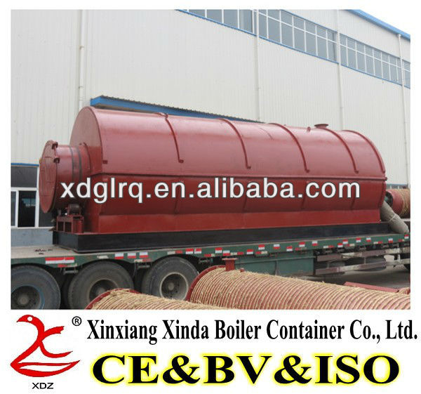 55% High Oil Yield Waste Tire Machine for Pyrolysis Plant