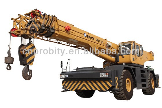 55ton Rough Terrain Crane QRY55 with commins engine in low price
