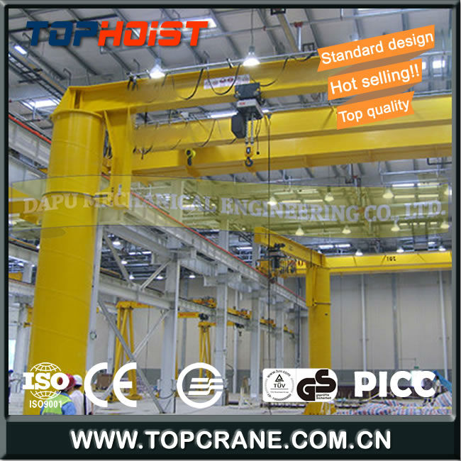 5t Pillar mounted jib crane with electric hoist