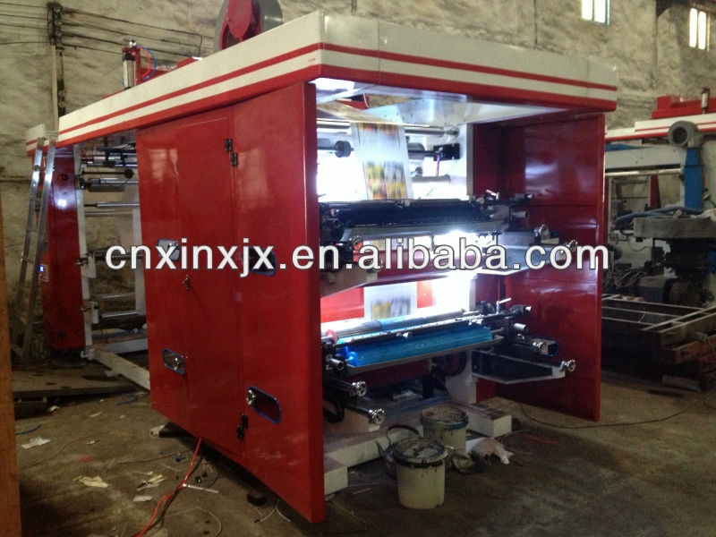 6 color flexographic printing machine with both sides printed