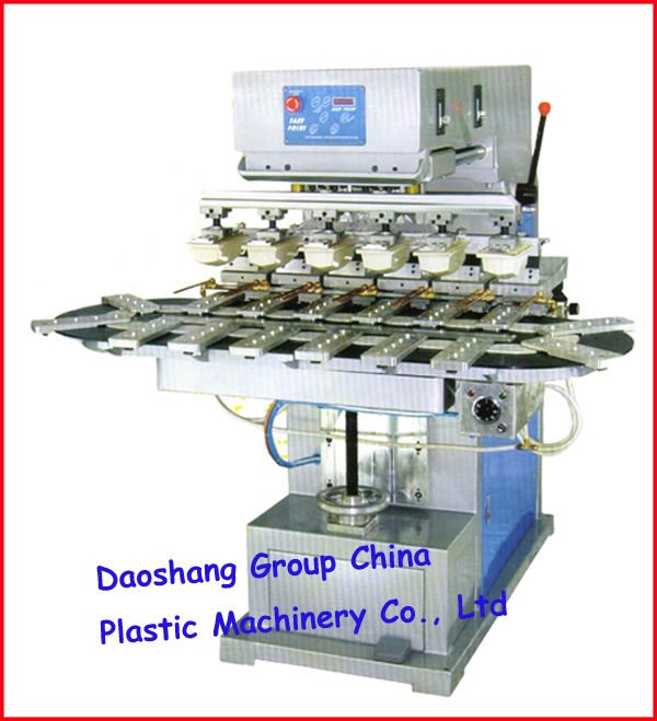 6 colors pad printing machine with conveyor