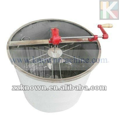 6 frames stainless steel honey extractor by hand