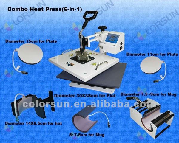 6 in 1 heat press machine(sublimation inks transfer macine)