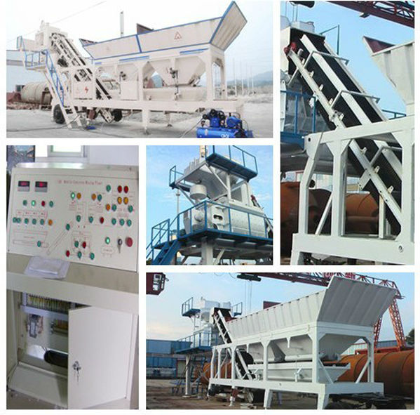 75m3/H mobile beton mixing plant can be export by train