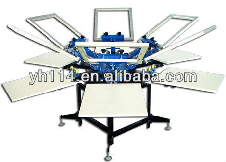 8 colors silk screen printing machine