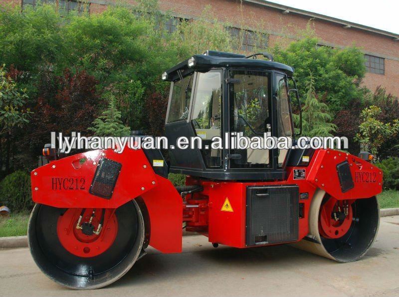 8 ton to 14 ton hydraulic double drum double drive vibratory road roller (CUMMINS engine)