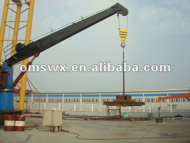 8t/10m Marine Hydraulic Provisions davit Crane for sale