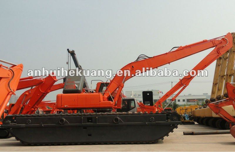 8t-21t amphibious excavator with long reach boom