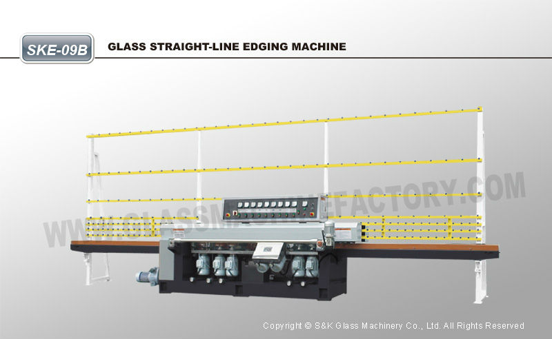 9 Motors Glass Flat Edging Machine
