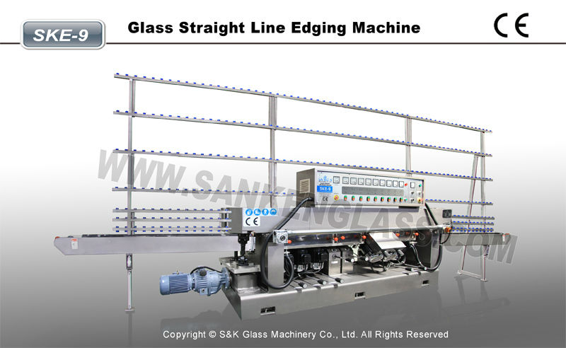 9 Motors Glass Straight-line Edging Machine