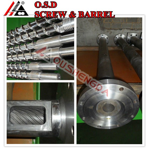 90mm Bimetal single extruder screw barrel for plastic extruder machine