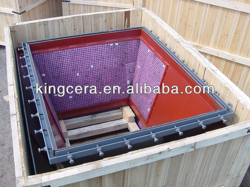 Abrasion resistant material hopper