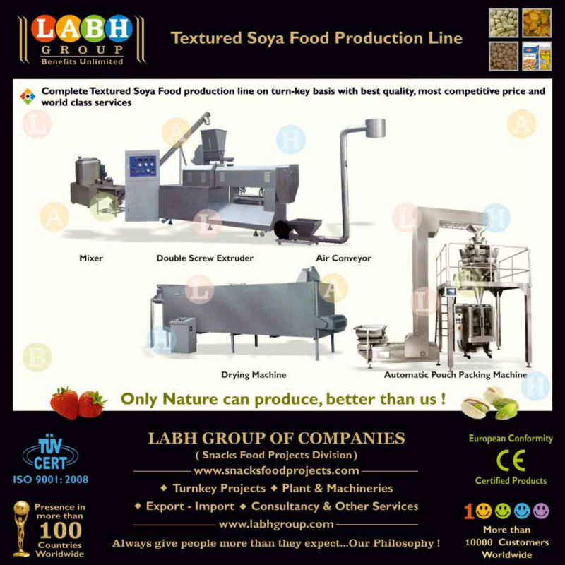 Advance International Standards Soya Meat Manufacturing Machineries