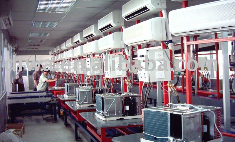 Air conditioner assembly line