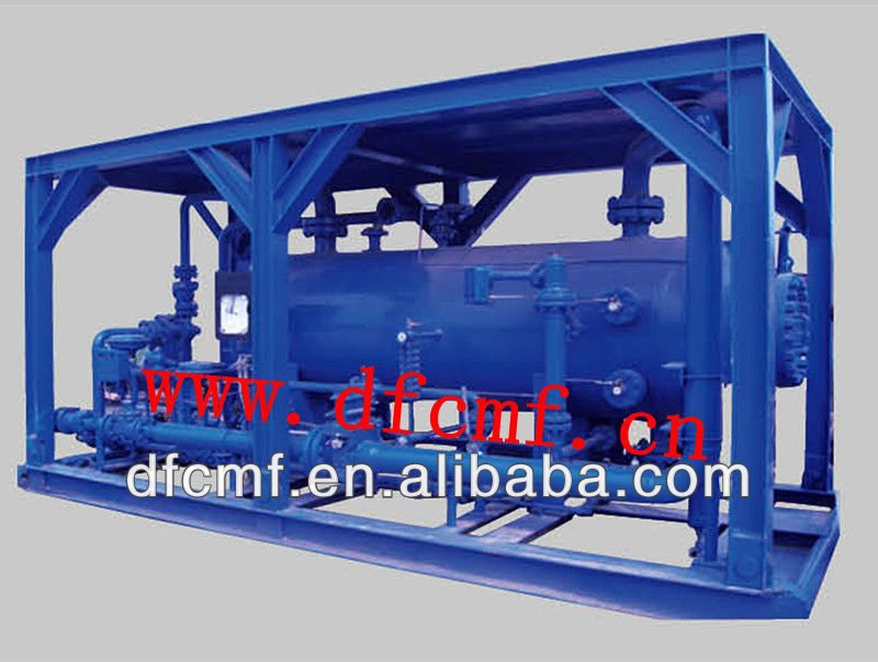 ASME oil gas water skid-mounted three phase separator