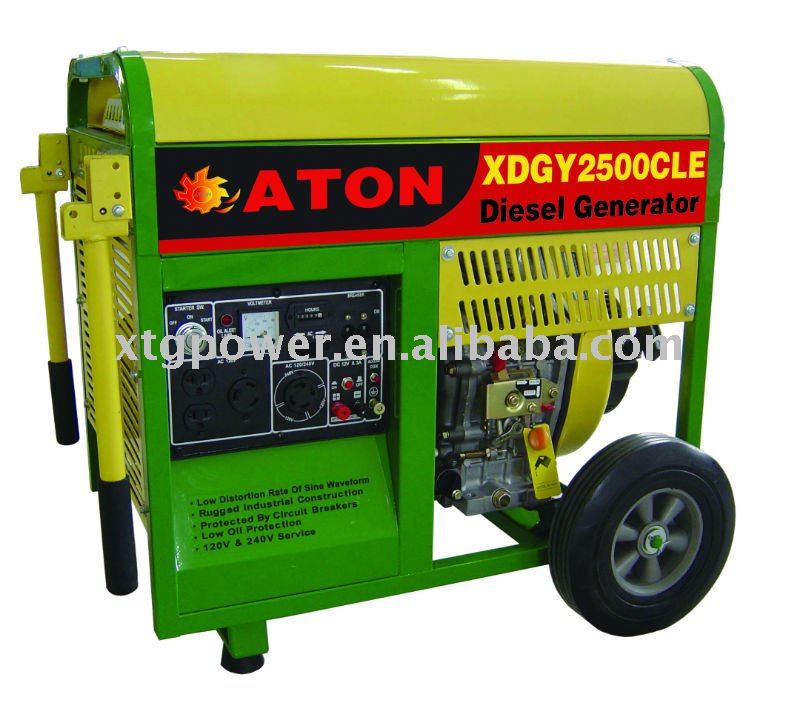 ATON 1.8/2.0kw 4HP engine air cool open type, Diesel Generator