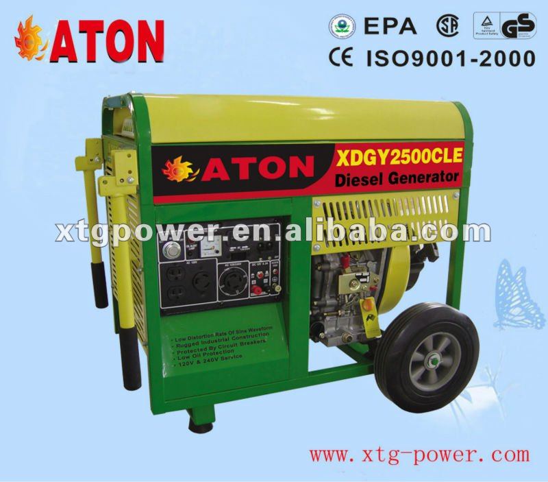 ATON 1.8/2.0kw 4HP engine air cool open type, Diesel Generator