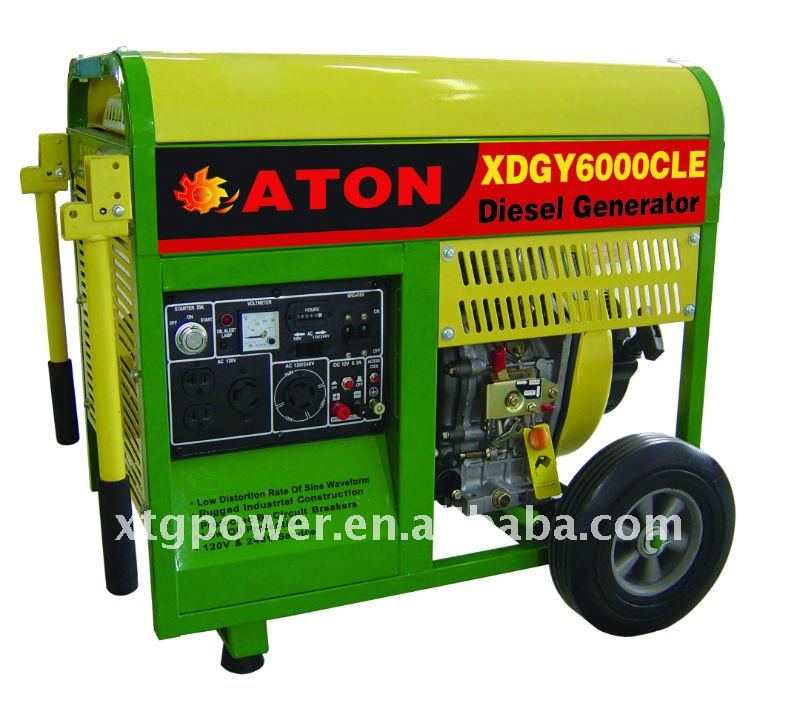 ATON 4.5/5.0kw 9HP engine air cool open type, Diesel Generator