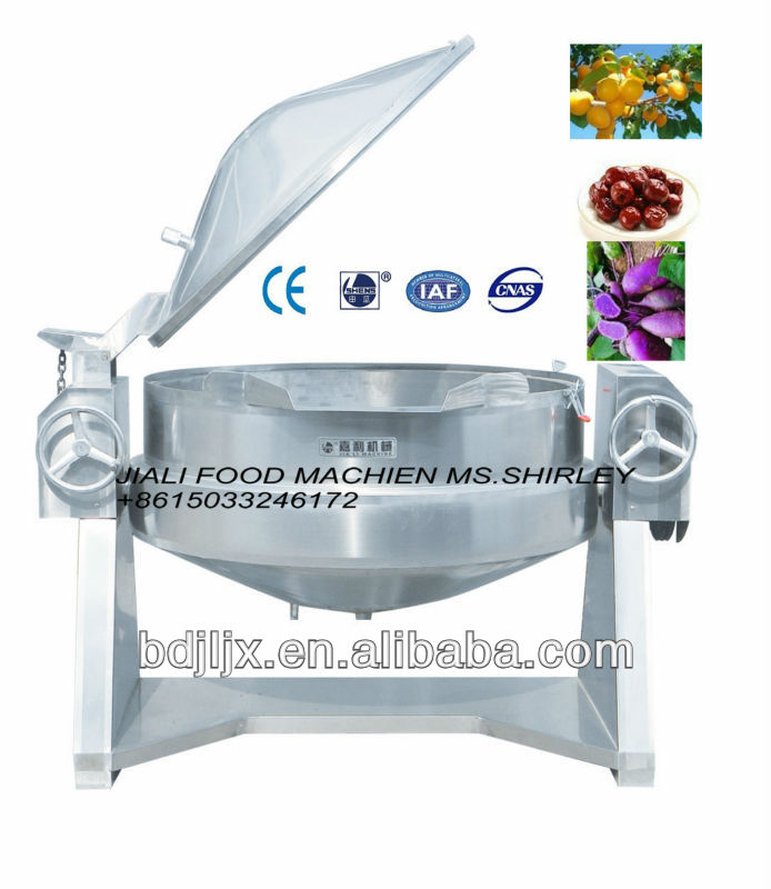 Auto tilting industrial gas cooker with mixer