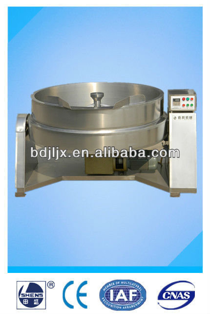 Auto Tilting jacketed cooking kettle with agitator