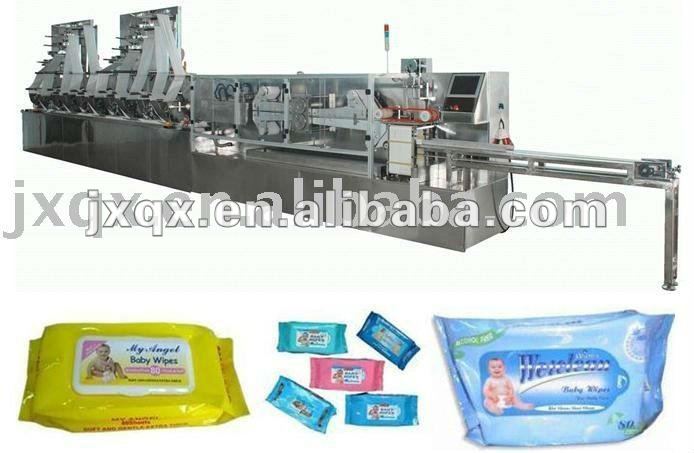 Automatic baby wet wipe folding machine can produce baby wet wipes, make-up cleansing wipes etc.