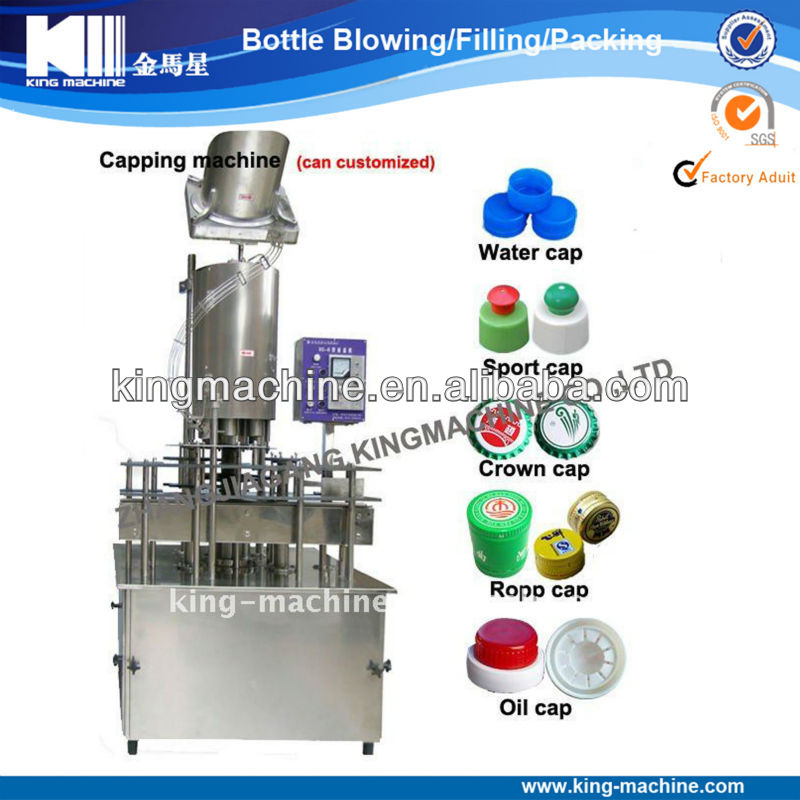 Automatic bottle capper for sports cap