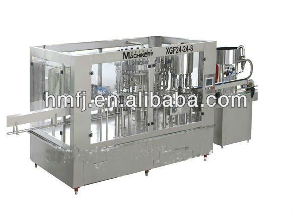 automatic carbonated soft drinks washing filling and capping machine