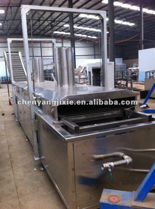 automatic continuous fryer for fry nuts, snack pellet